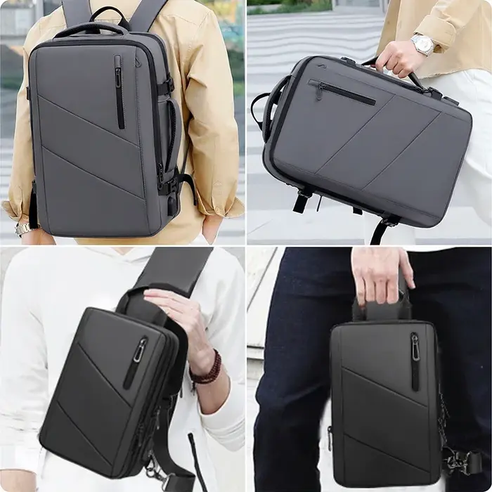 Sac à dos militaire suisse pour ordinateur portable, 17 pouces, multi-poches, extensible, étanche, U