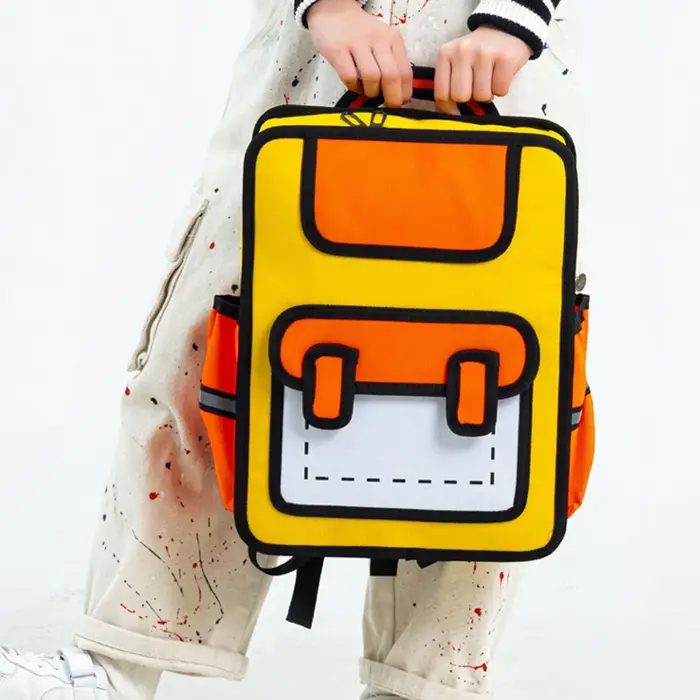 Sac à Dos Bidimensionnel de Dessin Animé 3D pour Élève de la Maternelle