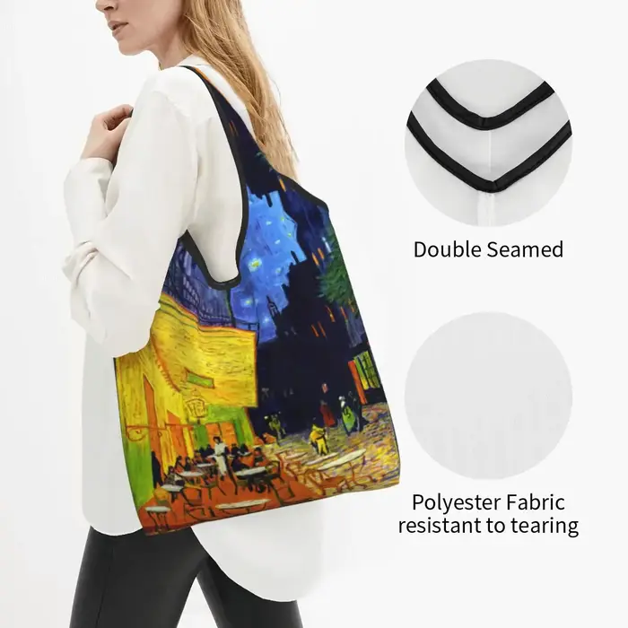 Sac fourre-tout portable personnalisé drôle 73 Terrasse la nuit