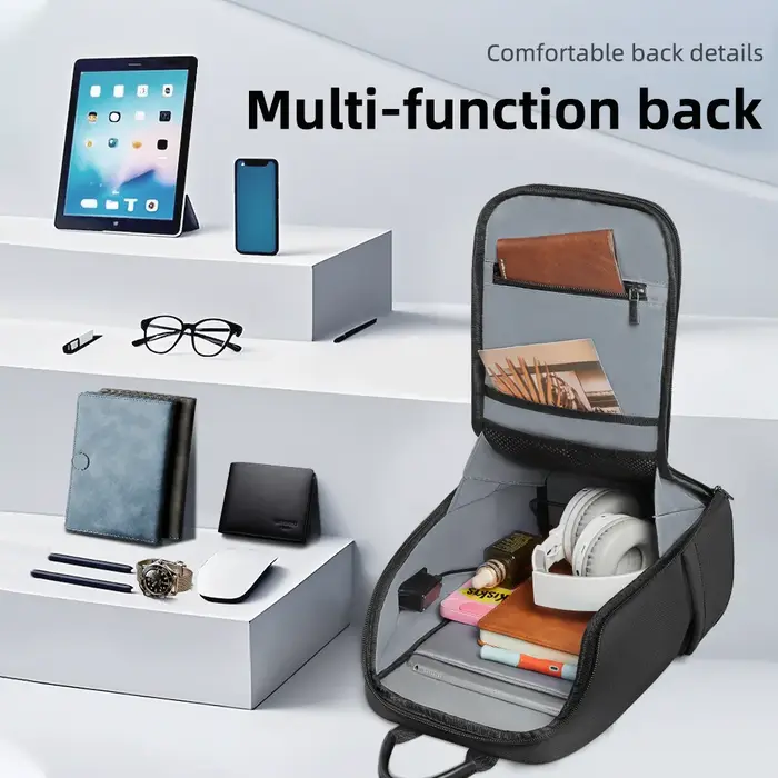 HcanKcan mode hommes sac à bandoulière multifonction USB sac à bandoulière étanche sac de messager t