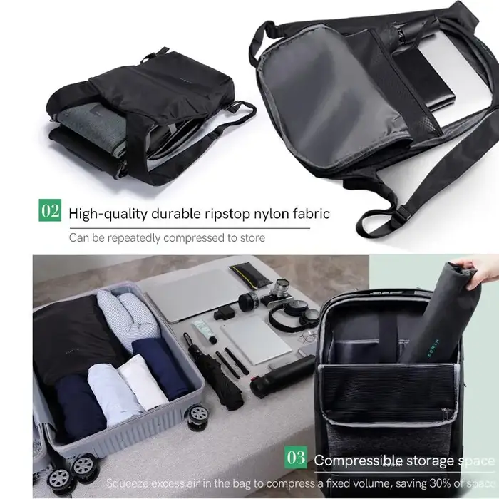 Korin-Sac à dos pliable ultraléger d'avant Pack Air avec boîte-cadeau pour homme