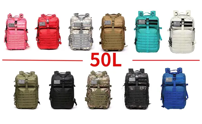 30L/50L 1000D Nylon sac à dos étanche sacs à dos en plein air tactique sport Camping randonnée Trekking pêche chasse sac