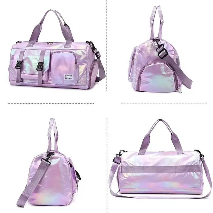 Sac polochon Glamour holographique – Espace et élégant