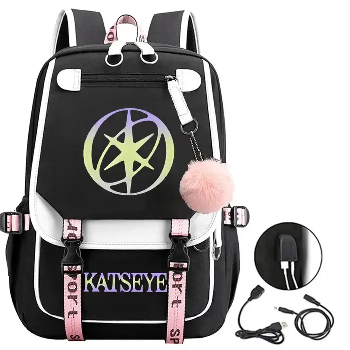 Sac à dos imprimé Katseye pour filles