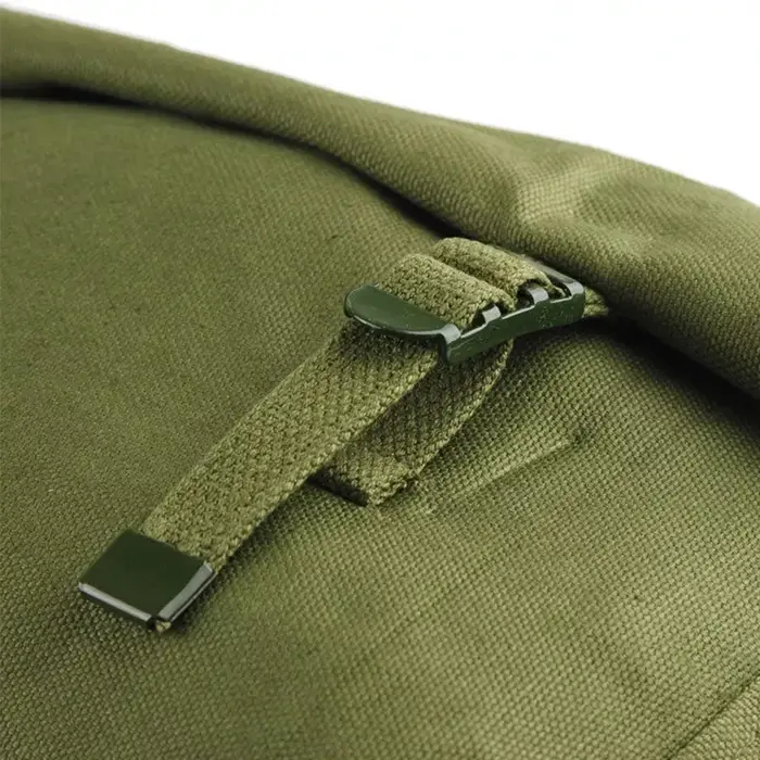 Sac en toile vintage à l'ancienne, sacoche militaire en poudre
