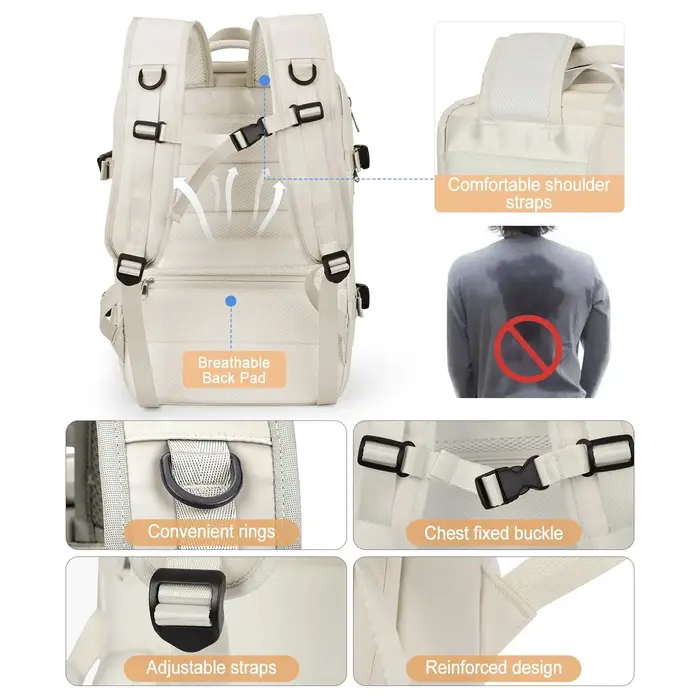 VEKROS-Sac à Dos de Voyage Extensible pour Homme et Femme, Accessoire pour -du-- end, Randonnée, Ord