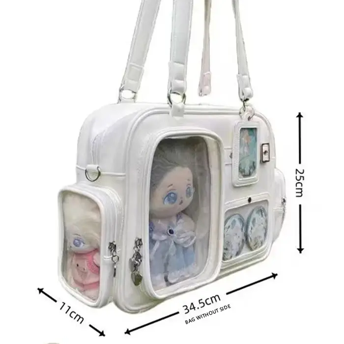 Sac à bandoulière grande capacité style japonais à pois