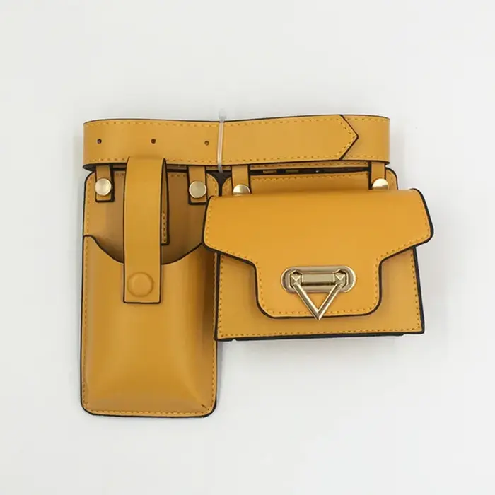 Femmes marque Fanny Pack mode cuir ceinture sac rein haute capacité taille sacs étanche multi-poches