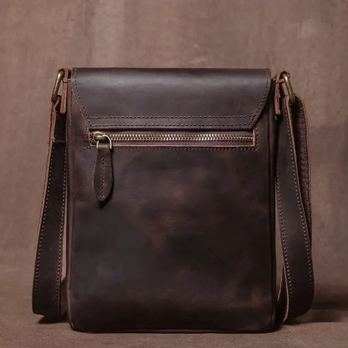 GURO-Sac à Bandoulière en Cuir group pour Homme, Haute Qualité, Élingue, Cheval, Peau de Vache, Mess