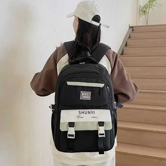 Sac à dos de luxe de grande capacité pour collégiens