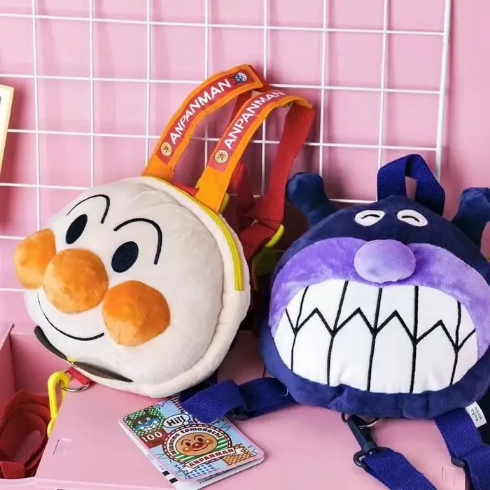 Anpanman baikinman dessin animé petit et moyen chien laisse sac à dos mignon créatif Animation périphérique animal de compagnie sac d'école cadeau de vacances