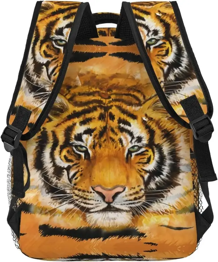 Cool Tiger Sac à dos imprimé léopard pour hommes et femmes