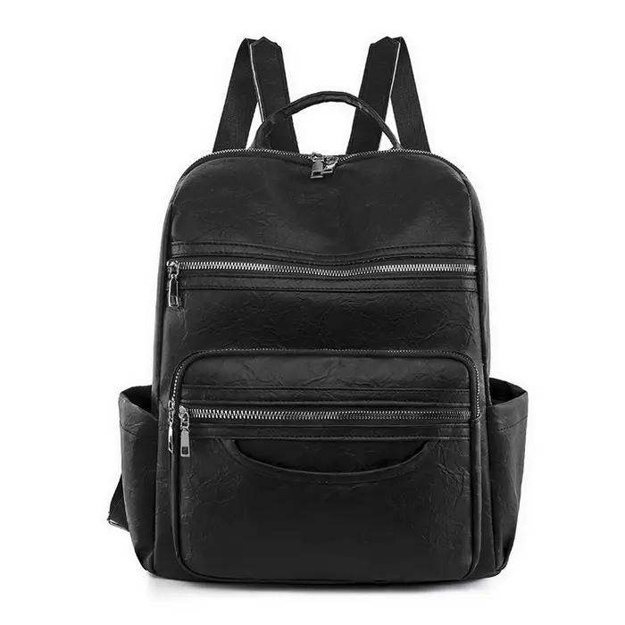Sac à dos classique en cuir véritable pour femmes, sac à dos en peau de mouton, sac de voyage de lux