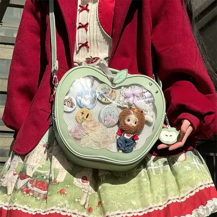 Doux filles sac à dos nouveau mignon pomme forme Itabag Niche Design poche bandoulière mode offre spéciale Transparent poupée sacs de loisirs