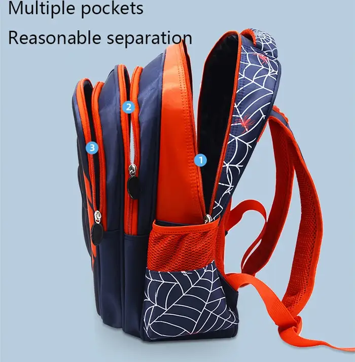 Spider sac à dos + trousse à crayons ensemble pour garçons sac d'école primaire pour enfants sac