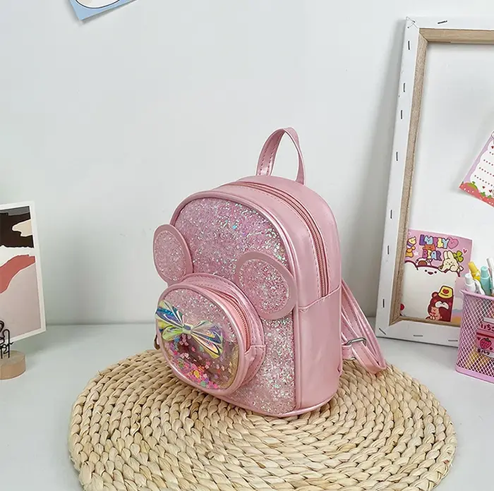 Mignon enfants sac mode paillettes maternelle sacs à dos pour bébé filles dessin animé souris sac à dos décontracté