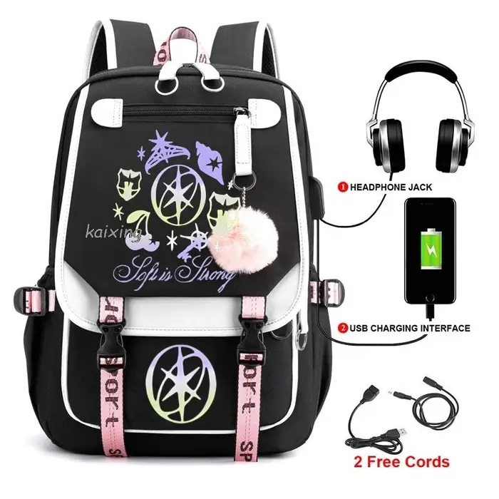 Kawaii chaud Katseye drôle impression sacs à dos doux capacité étudiant cartable collège