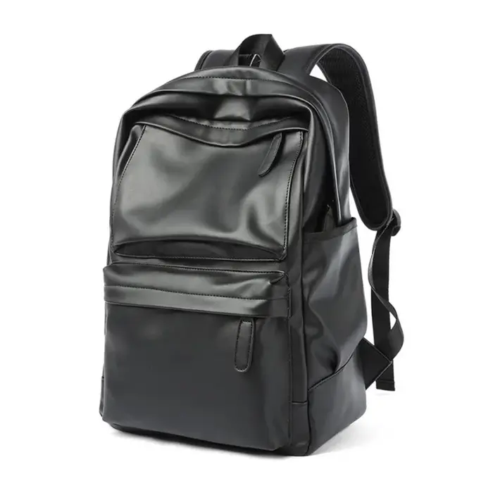 Sac à dos pour homme en cuir PU, sac de voyage imperméable à la mode, sac à dos décontracté pour ord