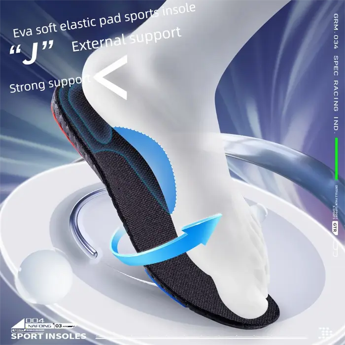 Semelles intérieures de chaussures de sport EVA grises, 1 paire, semelle intérieure de course pour pieds, paniers d'absorption des chocs, semelle de chaussure, Support de voûte plantaire, Inserts orth
