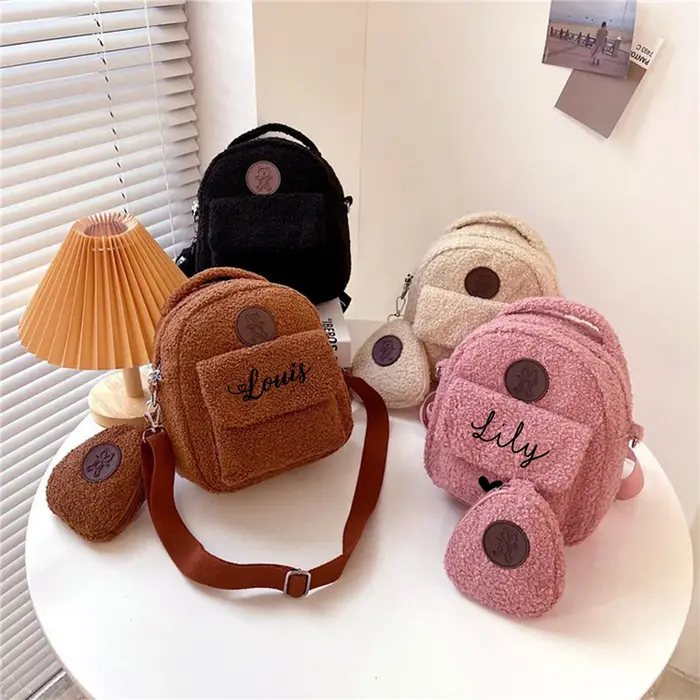 Sacs à dos ours personnalisés nom personnalisé PortableMini enfants voyage Shopping