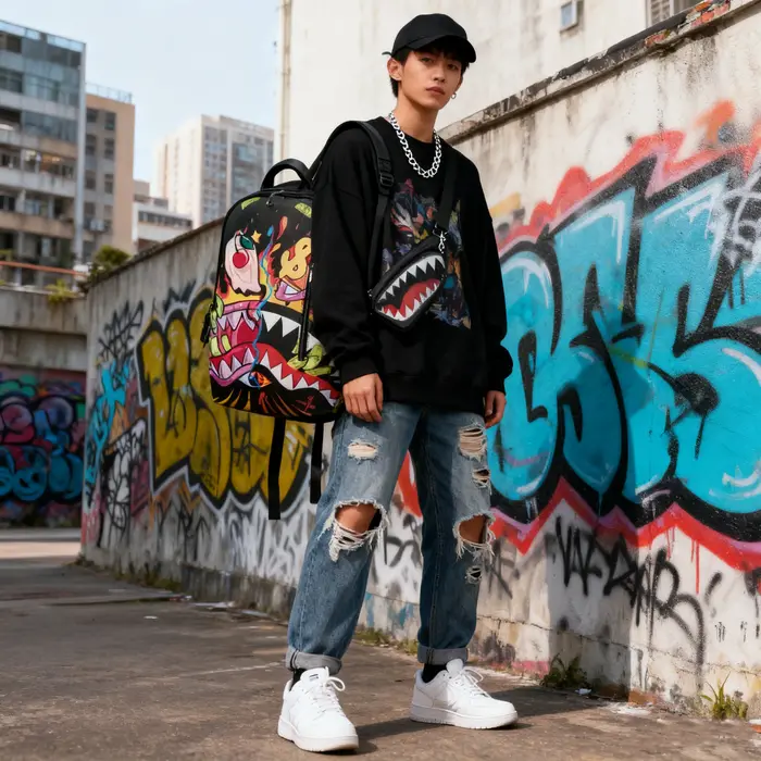 Nouveau sac à dos tendance de style urbain pour hommes et femmes