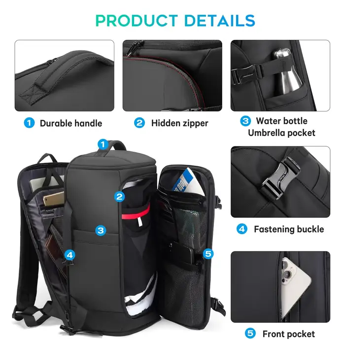 BANGE Multi nouveaux hommes sac à dos sport voyage affaires grande capacité séparation sèche et humi