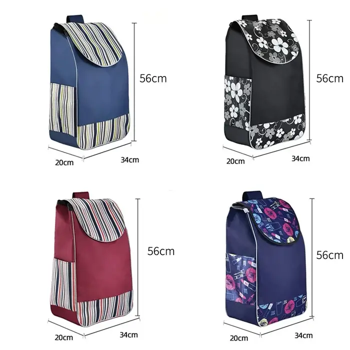 Sac de courses étanche coloré pour chariot
