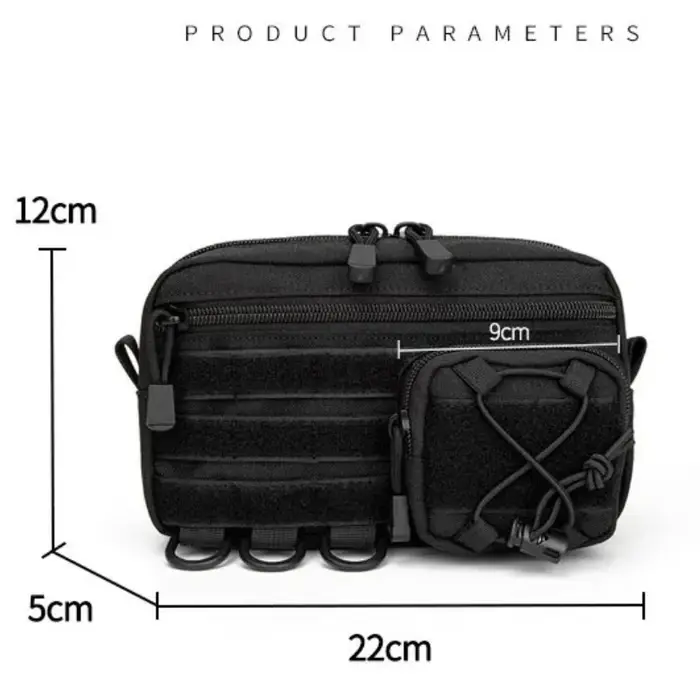 Pochette EDC 1000D, sac organisateur Molle horizontal