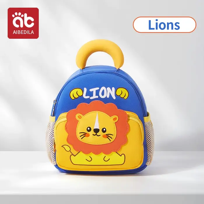 AIBEDILA-Sac à Dos en Néoprène pour Enfant, Design Tigre 3D, Cartable de Maternelle, Poudres de Dess