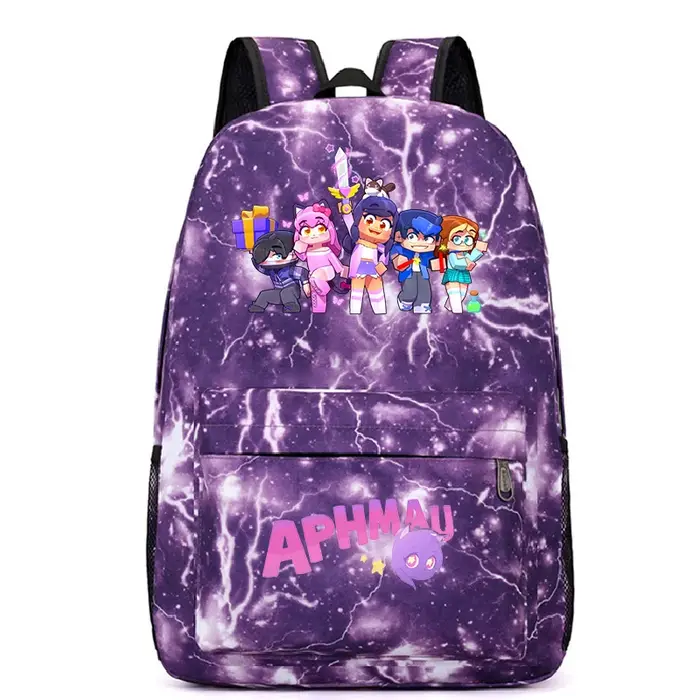 Aphmau imprimer sacs à dos mode étudiants sacs d'école adolescent pochette d'ordinateur filles garço