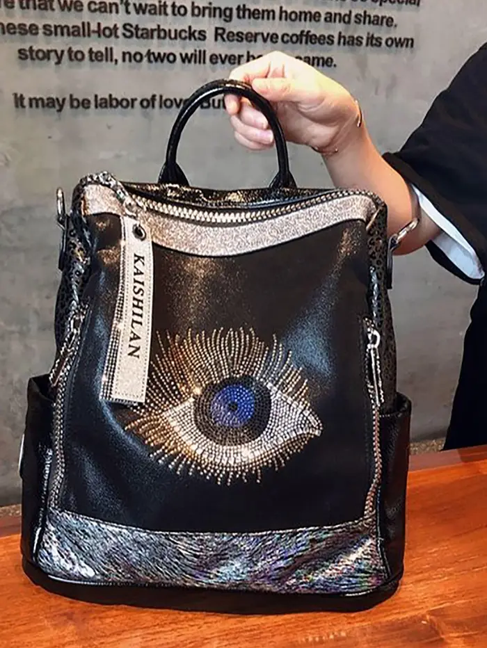 Sac à dos clouté de diamants à la mode et à la mode