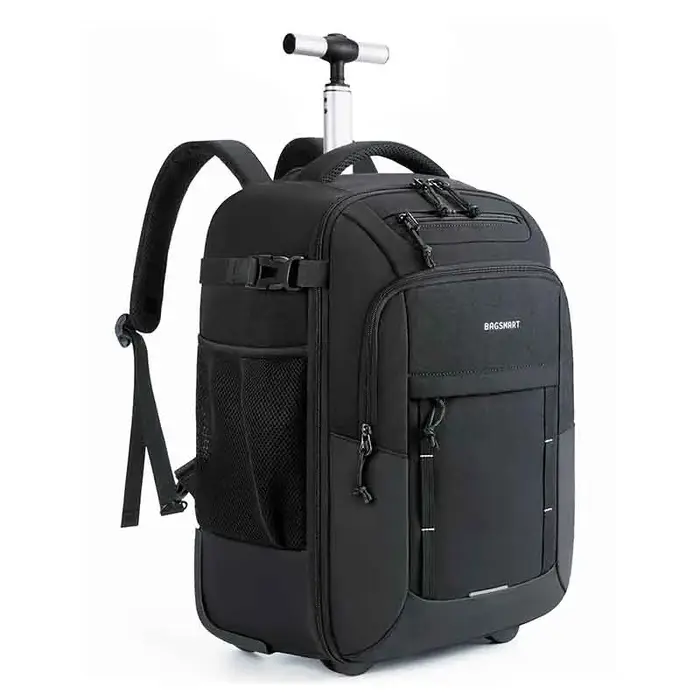 BAGSMART Sac à dos roulant pour ordinateur portable 17 pouces résistant à l'eau grande capacité 40L bagage de voyage
