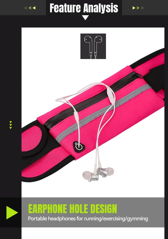 Sac de taille pour sports de plein air pour femmes