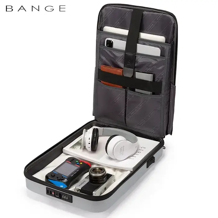 BANGE sac à dos multifonction série coque dure hommes Anti-vol étanche ordinateur portable mâle sac