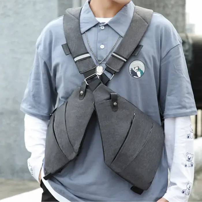 Marque hommes voyage affaires Fino sac Anti-effraction sac à bandoulière étui Anti-vol sangle de sécurité stockage numérique sacs de poitrine rюкзак