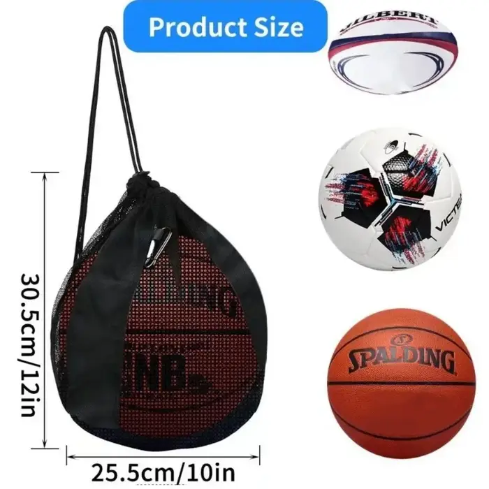 Sac à balle unique sac en maille de basket-ball sacs de rangement sac à dos de basket-ball à bandoulière organisateur de Sport sacs de gymnastique