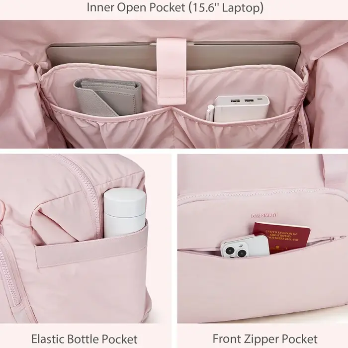 BAGSMART Sac de voyage 42L Grand sac de nuit pour week-end Sac
