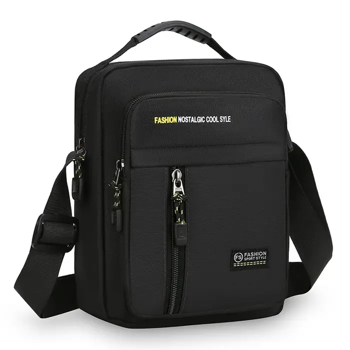 Sac à bandoulière simple pour hommes, sac de rangement de grande capacité, sacs à bandoulière multi-
