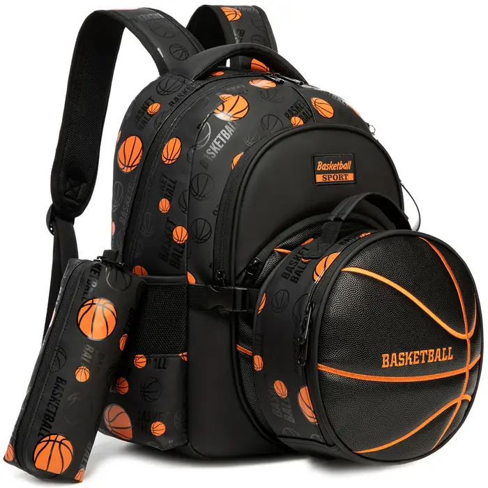 Sac à dos scolaire pour garçons avec boîte à lunch et trousse à crayons - Idéal pour les adolescents et les élèves du collège