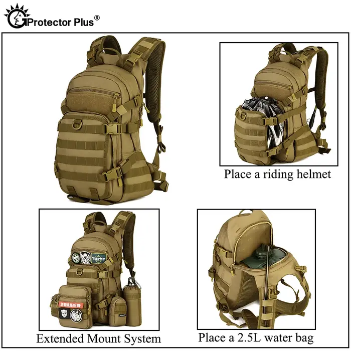 PROTECTOR PLUS sac à dos tactique 25L sac à dos d'équitation étanche de haute qualité randonnée chasse Style sac petit sac à dos