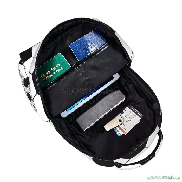 Soccer Pattern Backpacks Sport Football Travel Bag Unisex Casual Laptop Daypack Middle College School Bookbags for Students Boys