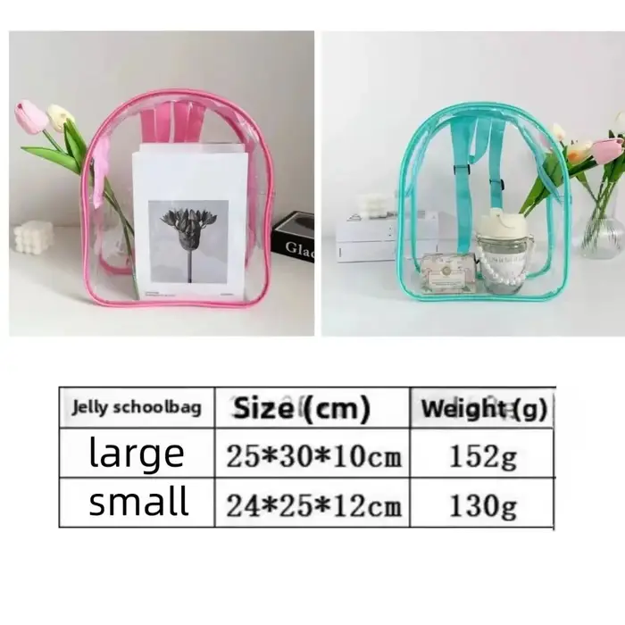 Sac à dos transparent en PVC pour enfants