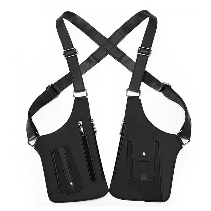 Sac tactique à Double épaule pour aisselles, antivol, multi-poches, pochette sous les bras, chasse, 