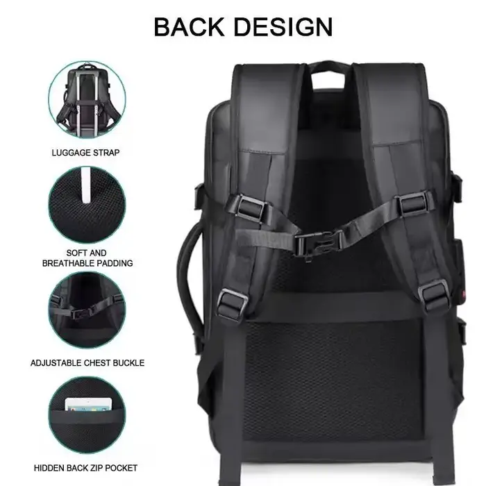 Sac à dos de compression sous vide Sac de compression de grande capacité Sac à dos de voyage extensi