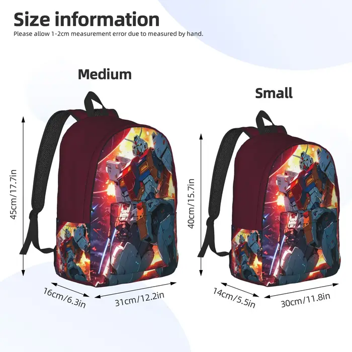 Sac d'école Gundam, saison de rentrée scolaire, Robot Movies (3), sac à dos portable