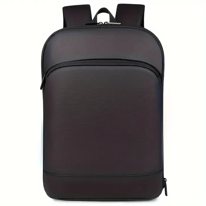 Un sac à dos d'affaires uni pour hommes avec une sangle de bagage pour les déplacements domicile-travail.
