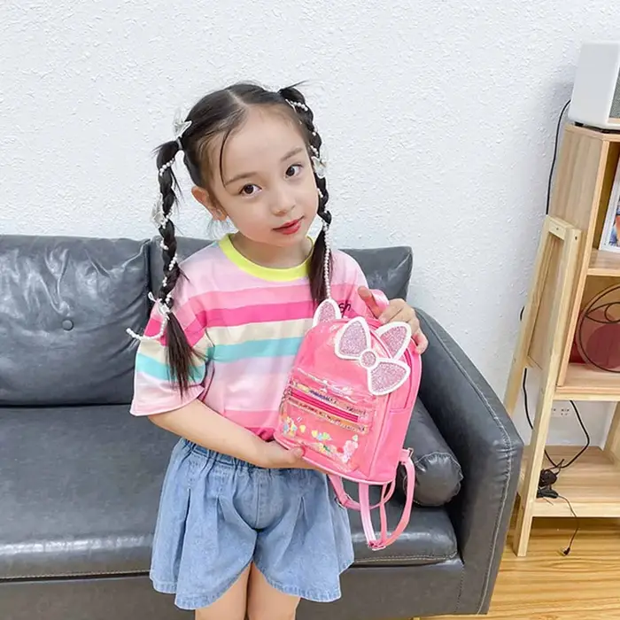 Nouveau sac à dos personnalisé avec nœud de dessin animé pour enfants