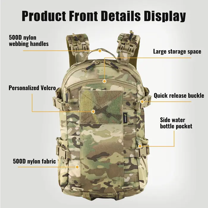 VOTAGOO Nouveau Sac à Dos Roaring Cricket 20L pour Activités de Plein Air
