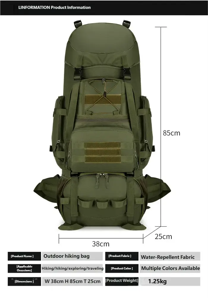 Sacs de randonnée et de camping 80L pour l'extérieur