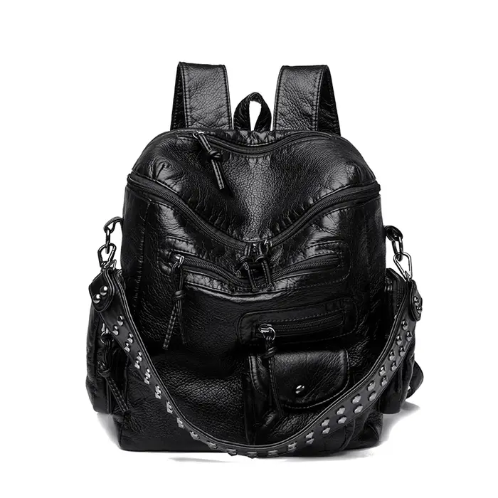 Sac à dos à rivets tendance, sac à main à bandoulière multifonctionnel pour femmes, petit sac à dos 